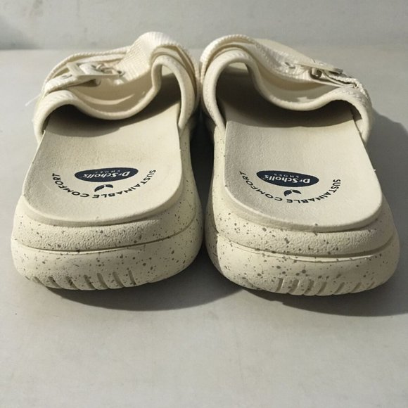 DR. SCHOLL'S ADELLE OPEN-TOE ADJUSTABLE SLIDE SANDALS WHITE 6M-NICE! - Picture 5 of 11
